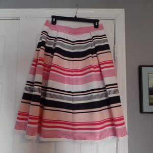 NY&Co. pink and white striped skirt